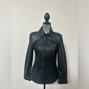 Rampage Women's Classic Black Leather Jacket M
